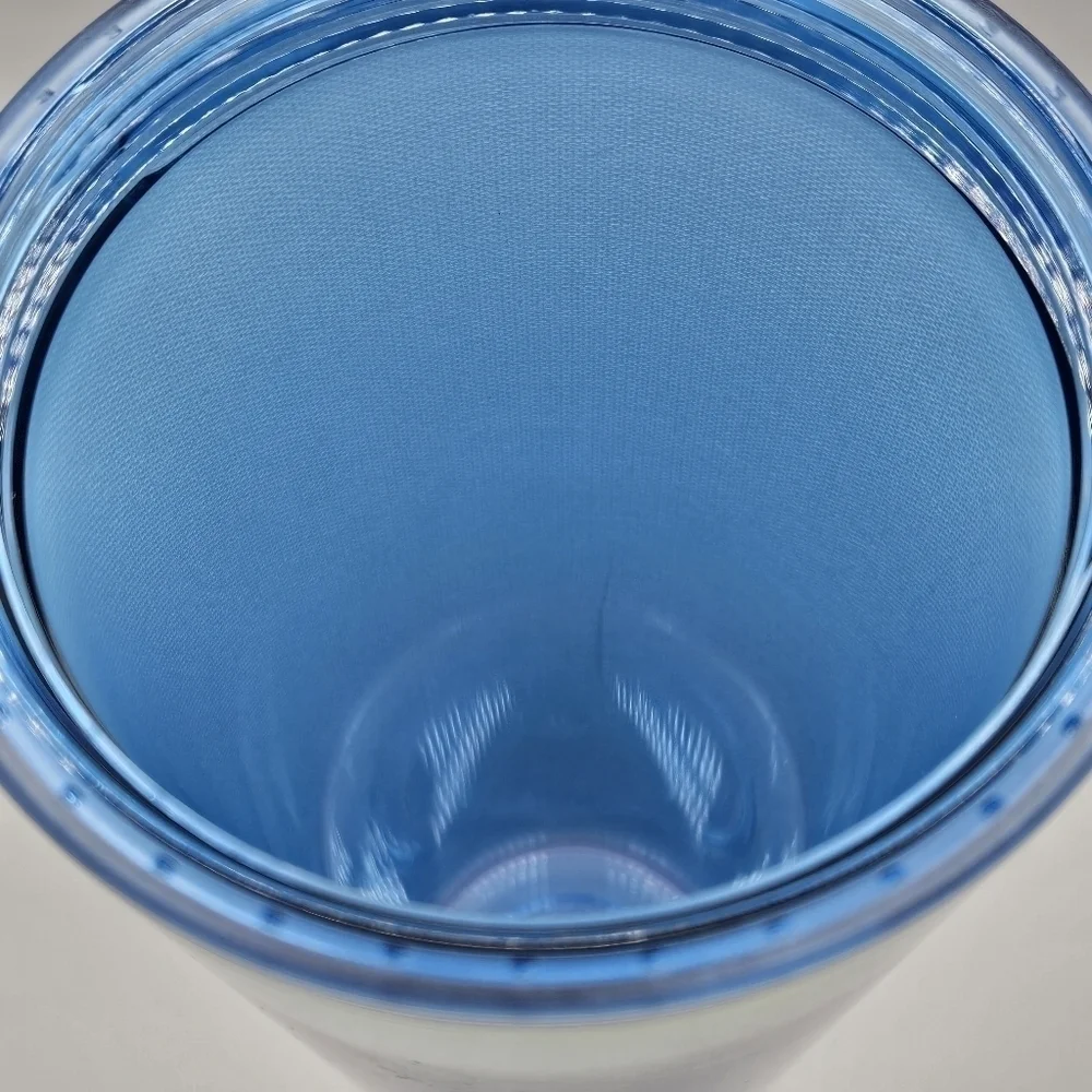 NEW Starbucks Iridescent Tumbler Cup Diamond Detail Blue Lid 24 OZ Venti 2023